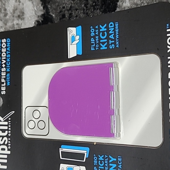 FLIPSTIK DEFY GRAVITY CELL PHONE PURPLE STICK KICK STAND PRICE FIRM - Picture 2 of 11